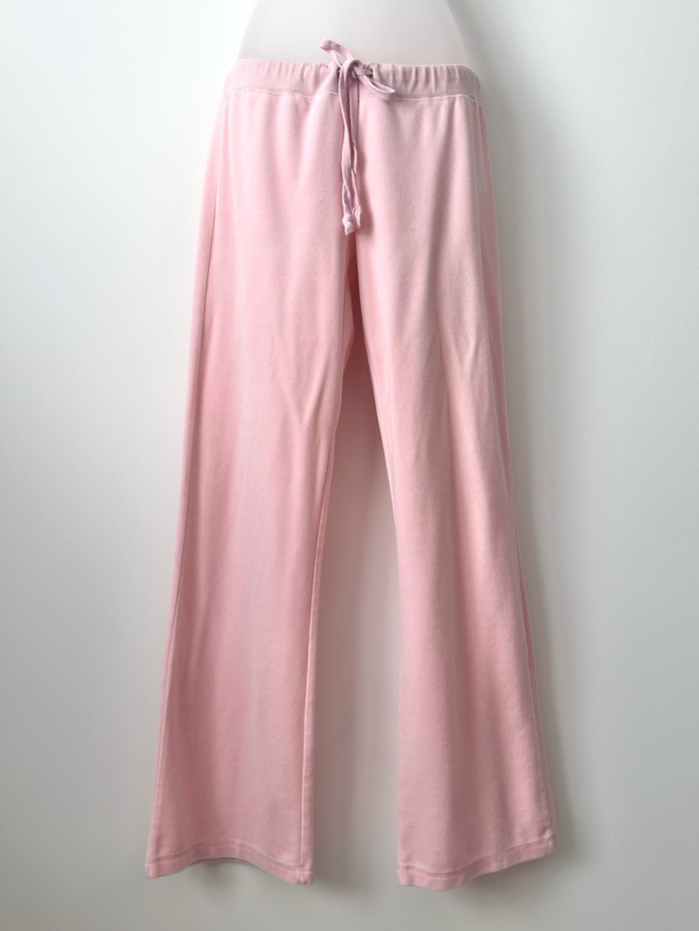 y2k baby pink velour track pants